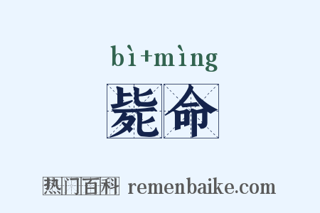 毙命是什么意思的图片